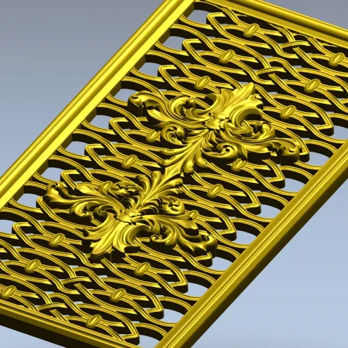 Acanthus Ribbon Decorative Panel STL for CNC