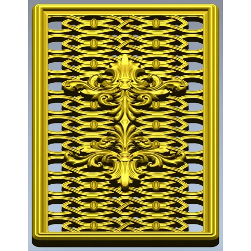 Acanthus Ribbon Decorative Panel STL for CNC