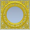 Рокайльная рамка с круглым проёмом - 3D STL модель для ЧПУ