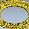 Рокайльная рамка с круглым проёмом - 3D STL модель для ЧПУ