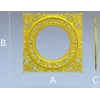 Рокайльная рамка с круглым проёмом - 3D STL модель для ЧПУ