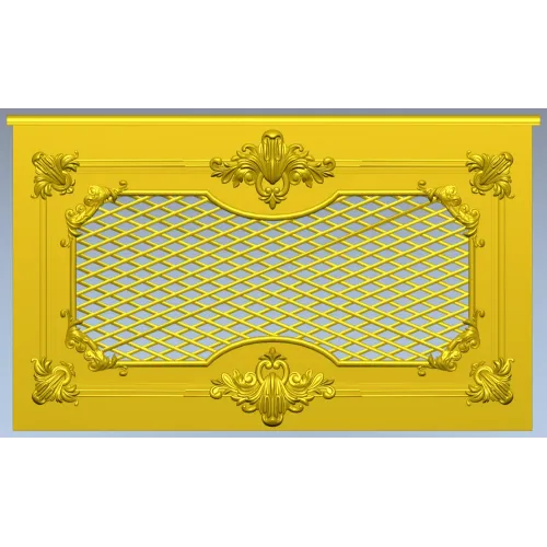 Rococo Lattice Decorative Panel STL for CNC