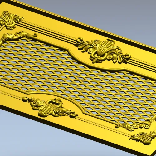 Rococo Lattice Decorative Panel STL for CNC