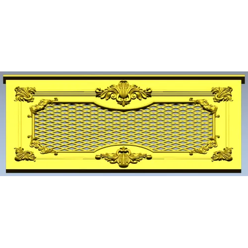 Rococo Lattice Decorative Panel STL for CNC