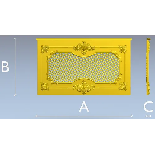 Rococo Lattice Decorative Panel STL for CNC
