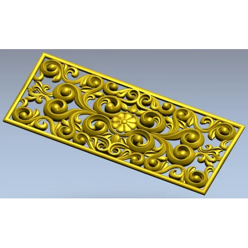 Baroque Floral Openwork Panel STL for CNC