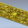 Baroque Floral Openwork Panel STL for CNC