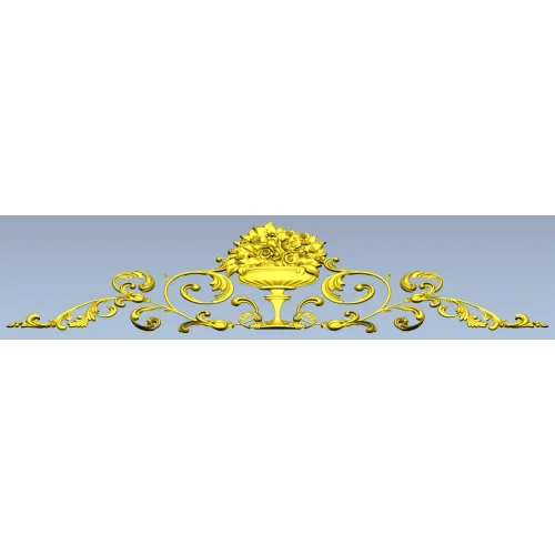 Вазон Розалия - декоративная панель в стиле рококо (STL)