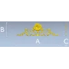 Вазон Розалия - декоративная панель в стиле рококо (STL)