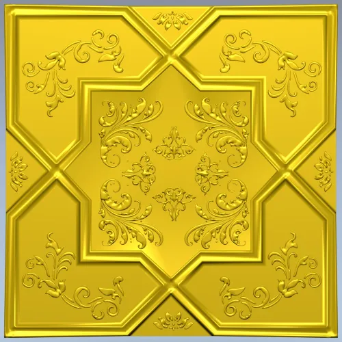OctaFlora Panel - decorative STL 3D model for CNC
