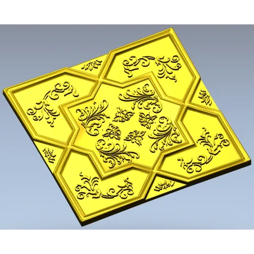 OctaFlora Panel - decorative STL 3D model for CNC
