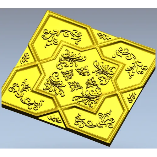 OctaFlora Panel - decorative STL 3D model for CNC