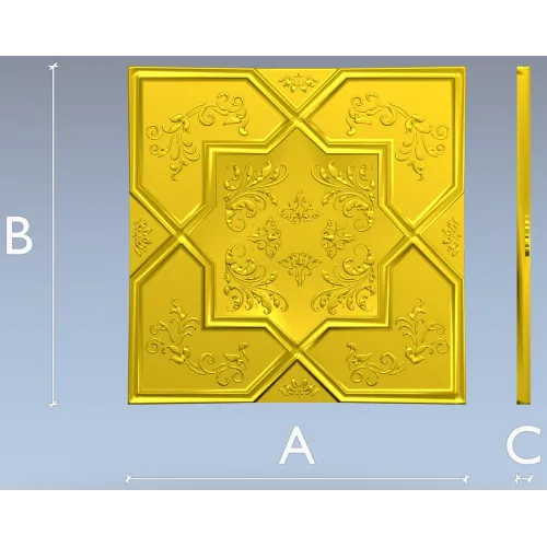 OctaFlora Panel - decorative STL 3D model for CNC