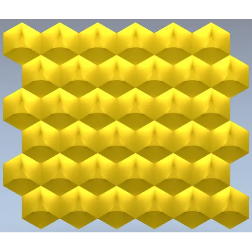 HexaBloom Relief - decorative STL 3D model for CNC routing