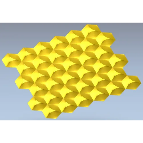 HexaBloom Relief - decorative STL 3D model for CNC routing