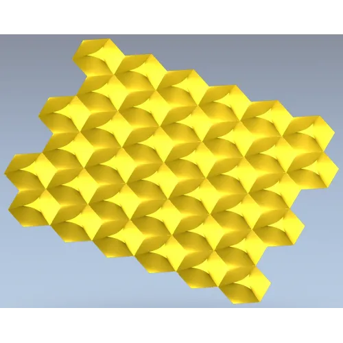 HexaBloom Relief - decorative STL 3D model for CNC routing