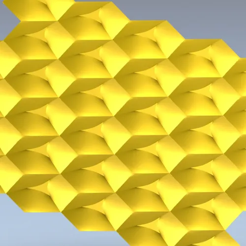 HexaBloom Relief - decorative STL 3D model for CNC routing