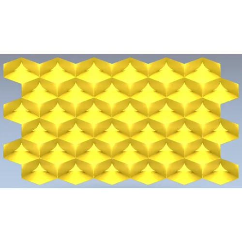 HexaBloom Relief - decorative STL 3D model for CNC routing