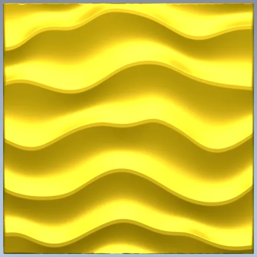 Wave relief decorative panel STL for CNC milling