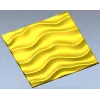 Wave relief decorative panel STL for CNC milling