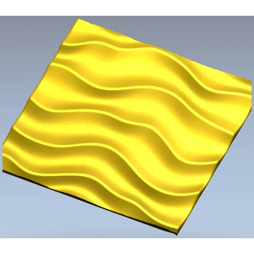 Wave relief decorative panel STL for CNC milling