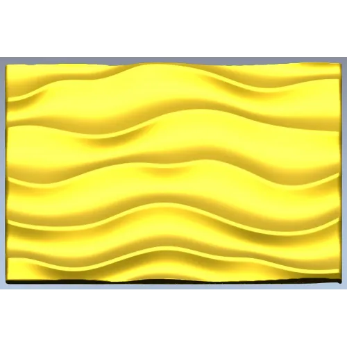 Wave relief decorative panel STL for CNC milling