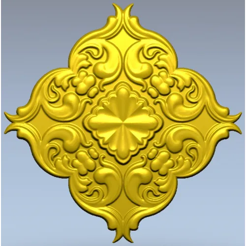 Florentine rosette decorative STL 3D model for CNC milling