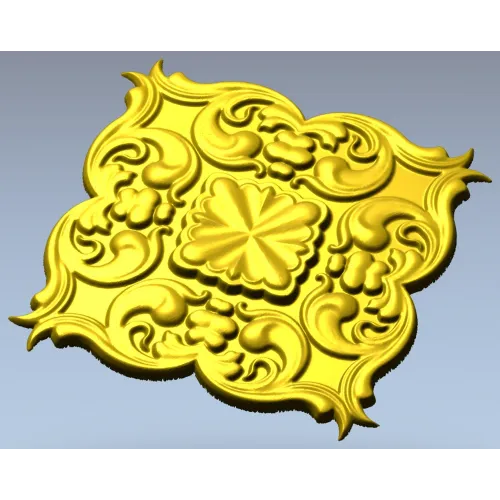Florentine rosette decorative STL 3D model for CNC milling