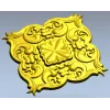 Florentine rosette decorative STL 3D model for CNC milling