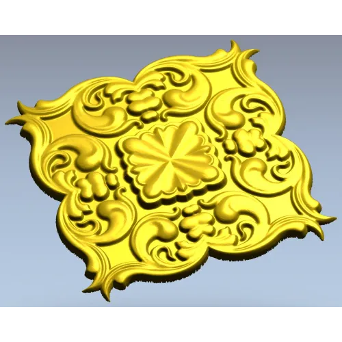 Florentine rosette decorative STL 3D model for CNC milling