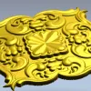Florentine rosette decorative STL 3D model for CNC milling