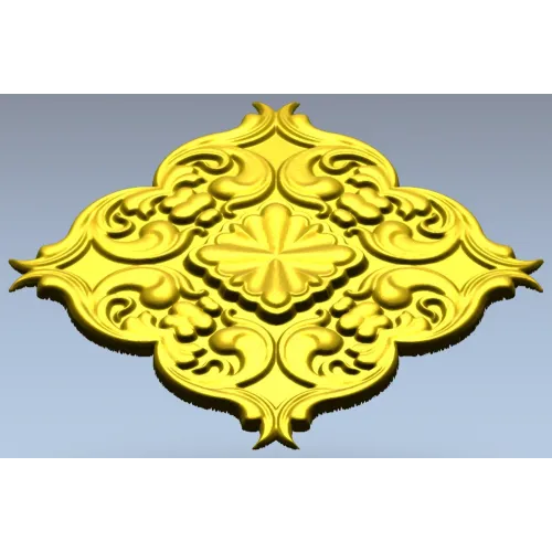 Florentine rosette decorative STL 3D model for CNC milling