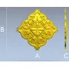 Florentine rosette decorative STL 3D model for CNC milling
