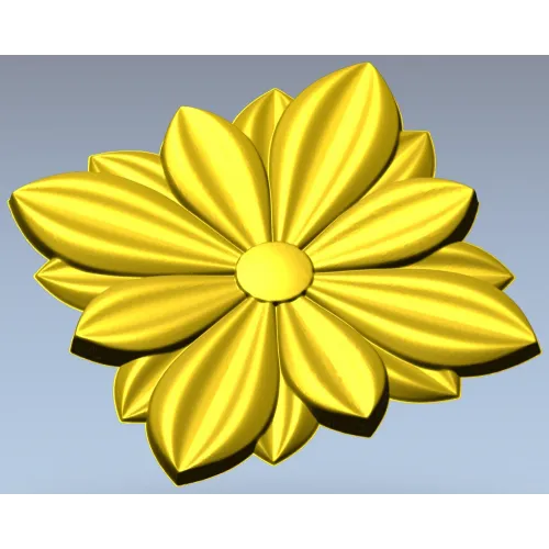Petal Star Rosette - STL 3D model for CNC