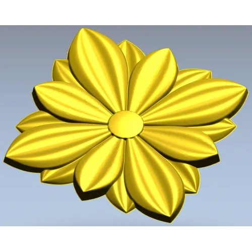 Petal Star Rosette - STL 3D model for CNC