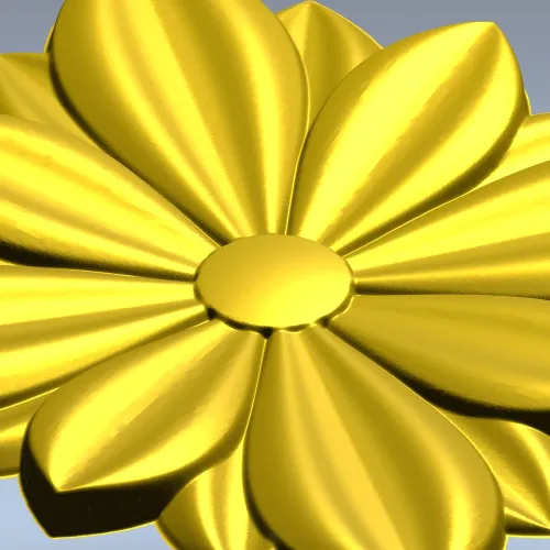 Petal Star Rosette - STL 3D model for CNC