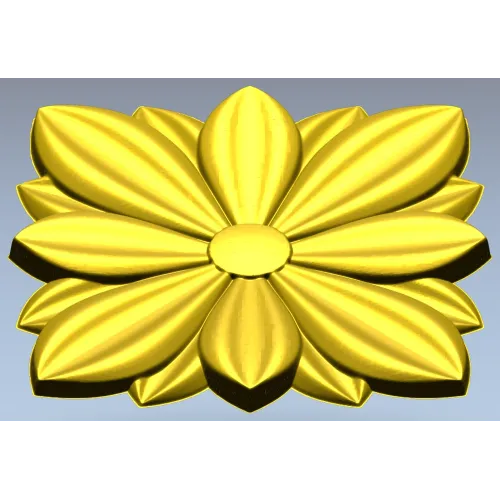 Petal Star Rosette - STL 3D model for CNC
