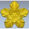 Five-Petal Floral Rosette STL for CNC Milling