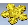 Five-Petal Floral Rosette STL for CNC Milling