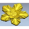 Five-Petal Floral Rosette STL for CNC Milling