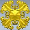 Acanthus Star Rosette STL for CNC