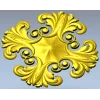 Acanthus Star Rosette STL for CNC