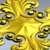 Acanthus Star Rosette STL for CNC