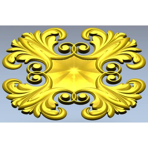 Acanthus Star Rosette STL for CNC