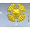 Acanthus Star Rosette STL for CNC