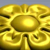 Декоративная розетка "Лотос" - 3D модель (STL) для ЧПУ