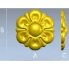 Декоративная розетка "Лотос" - 3D модель (STL) для ЧПУ