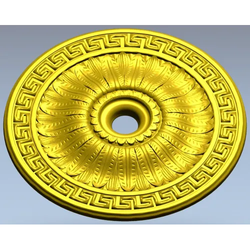 Helios Rosette - high-relief ceiling rosette STL for CNC