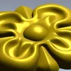 Рельефная цветочная розетка в формате STL для ЧПУ