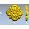 Рельефная цветочная розетка в формате STL для ЧПУ
